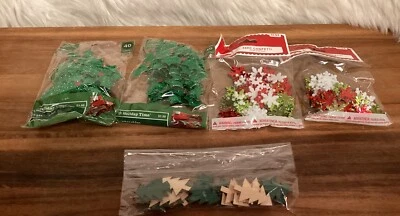 Lote Mixto Mesa Confeti Navidad Dispersión Hojas de Acebo, Copos de Nieve Brillo Foto 1 de 2