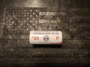 2020-P Brilliant Uncirculated 41ST President George H W Bush Dollar Coin Roll! - Picture 1 of 6