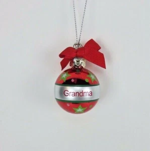 Ganz Grandma Mini Round Plastic Ball Christmas Ornament - Picture 1 of 3