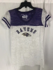 NFL Touch By Alyssa Baltimore Ravens Women’s V-neck Shirt Size Medium - Picture 1 of 4