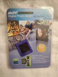 SHIFT3 Digital Photo Album With Keychain USB 2.0 Rechargeable 8MB 60 Images NEW! - Picture 1 of 2