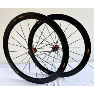 700C Straight Pull Wind Break Flat Wheelset V/C Brake Bicycle Wheels Cosmic 50MM - Picture 1 of 13