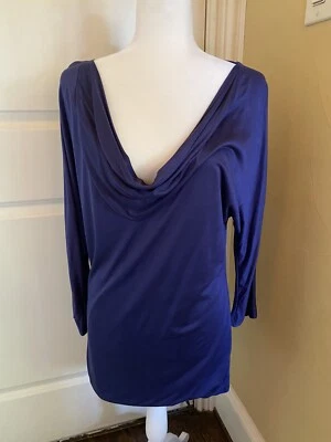 Мягкий темно-синий туника верх - капот шеи - средний - Изображение 1 из 2