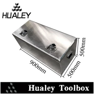 Aluminium Roof Tool Box 900x500x500mm Reinforced Top-Load Design&Flat-Plate Roof - Picture 1 of 3