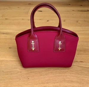 Grayer Atelier Joy Burgundy Small Tote Bag In Italian Leather And Neoprene - Picture 1 of 6