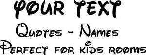 Personalized DISNEY font Vinyl Decal Lettering Letters Wall Names Text  - Picture 1 of 2