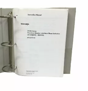 Tektronix 1710B Series | Waveform Monitor with Burst Phase Indication | Manual - Picture 1 of 6