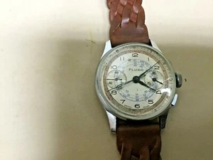 VINTAGE FLUDO CHRONOGRAPH WATCH LANDERON 48 SWISS MADE HAND WINDING - Picture 1 of 12