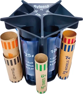 Coin Counter Coin Sorter Tube|Creative 5in1 Change Sorter Coin Counter - Picture 1 of 6