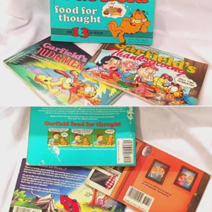 VINTAGE GARFIELD BOOKS: FOOD FOR THOUGHT 13TH BOOK, THANKSGIVING & JUDGEMENT DAY - Picture 1 of 15
