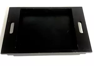 Black Wood Serving Tray Japanese Style Rectangular Modern Contemporary - Picture 1 of 6