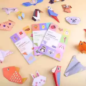 108 Pages Montessori Toys Cartoon Animal Origami Paper DIY Kids Handicraft Study - Picture 1 of 16