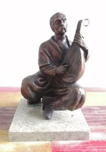 LEO MOL "BANDURISTA CIEGO" ESCULTURA DE BRONCE FIRMADA Y NUMERADA - Imagen 1 de 6