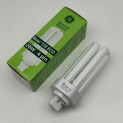 (8-Pack) GE F26TBX/835/A/ECO Fluorescent 26W Lamp Light Bulb 3500K GX24q-3 - Image 1 of 4