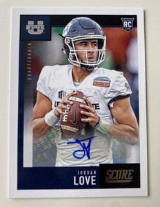 2020 Panini Score Jordan Love RC Rookie #361 Green Bay Packers Auto Autographed