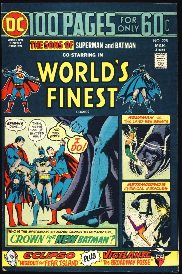 WORLDS FINEST #228 1975 VF+ SUPERMAN BATMAN New & Reprint Stories 100 PAGE GIANT - Image 1 of 1
