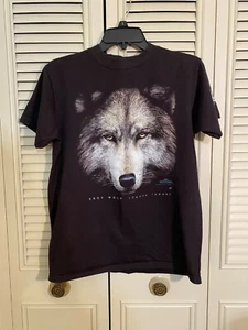Vintage 1991 Harley-Davidson 3D Emblem Augusta North Country ME grau Wolf Shirt Gr. M - Bild 1 von 6