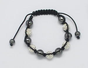 Fashion Bracelet with Polymer Clay Rhinestone and Hematite Beads (BJEW-S600-7) - Picture 1 of 2