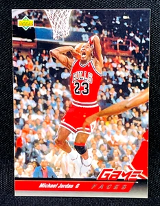 MICHAEL JORDAN - 1992-93 Upper Deck Basketball - GAME FACES #488 - CHICAGO BULLS - Bild 1 von 2