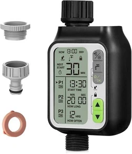 Durable Hose Water Timer – 3 Customizable Programs, Rain Pause, Easy LCD Display - Picture 1 of 7
