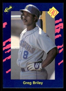 Greg Briley 1990 Classic Blue #54   Seattle Mariners