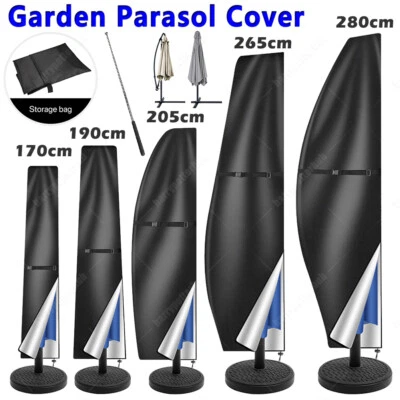 Garden Parasol Cover Patio Umbrella Heavy Duty Waterproof Furniture Protector