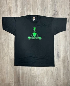 Single Stitch FOTL T-Shirt We Are Here Short Sleeve Crew Neck Men's XL Alien Vtg - Picture 1 of 8