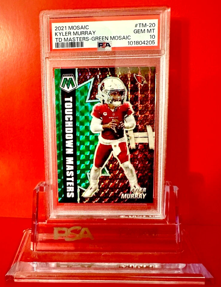 Kyler Murray PSA 10 !  2021 Panini Mosaic TD Masters Green Mosaic Prizm ! - Image 1 of 2