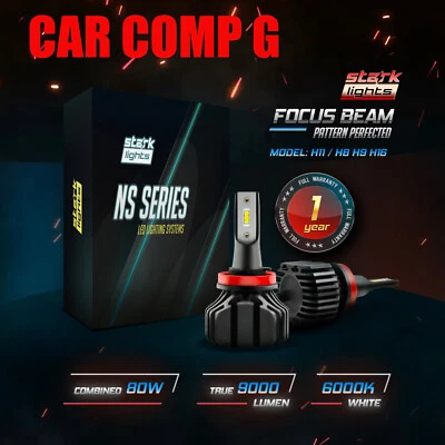 80W 9000LM All In One Fanless LED Kit White 6K Fog Lights - H11 Bulbs (M) - Image 1 of 4