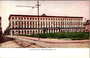 NUEVA ORLEANS LOUISIANA HOTEL ROYAL ANTIGUA VISTA POSTAL TRASERA INDIVISA - Imagen 1 de 2