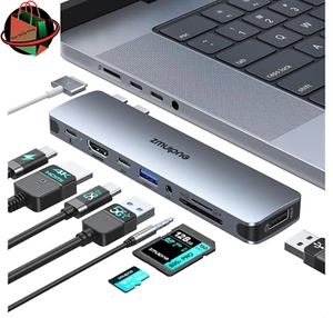 USB C Hub Adapter für MacBook Pro Air 2022 2021 2020 2019 Dockingstation für - Bild 1 von 15