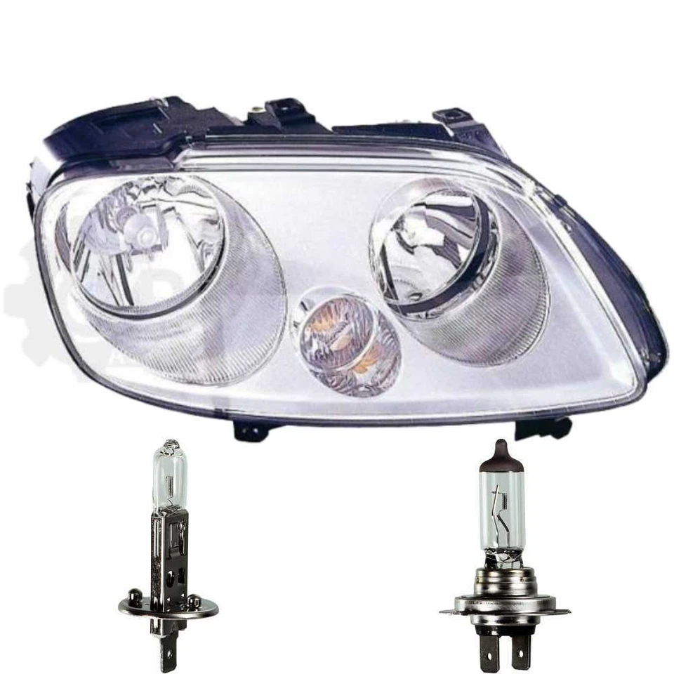 Faro Halógeno Derecho para VW Caddy 03.04- > H7/H1 con Motor Incl. Lámparas - Imagen 1 de 1