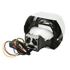 ^White Yellow Angel Eyes 3in Bi LED Projector Lens With Angel Eyes Shrouds 9‑24V