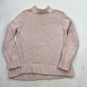 J Crew Womens 1988 Rollneck Sweater Knit Pullover Pink Cotton Size Medium - Picture 1 of 8