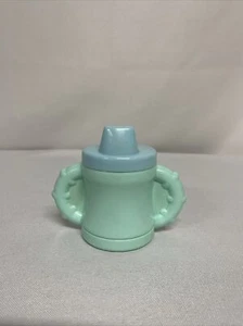 ELMO POTTY TIME 2003 Mattel Replacement SIPPY CUP Bottle Green / Blue - Picture 1 of 4