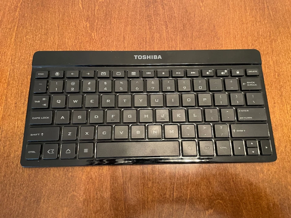 Toshiba PA3959U 80-Key Bluetooth Wireless Keyboard w/17 Android Hot Keys-Black - Image 1 of 2