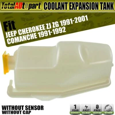 Tanque de expansión de refrigerante del motor con tapa para Jeep XJ MJ Cherokee Comanche 1991-1992 Foto 1 de 4
