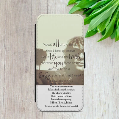 BON JOVI FLIP CASE FOR IPHONE SAMSUNG GOOGLE THESE ARMS LYRIC WALLET PHONE COVER - Image 1 of 4