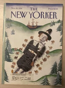 The New Yorker 28. November 1994 vollständiges Magazin Thanksgiving Cover von Kathy Osborn - Bild 1 von 2