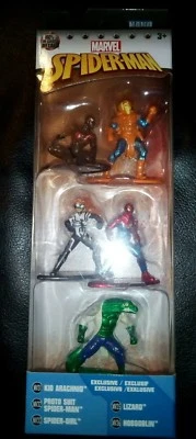 2017 Jada Toys/Marvel- Spiderman Nano Metal Figs Pack A - Image 1 of 4
