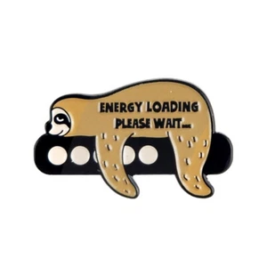 Pin Sloth Energy Loading Please Wait Enamel Pin Jewelry - Picture 1 of 4