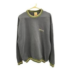 Vintage Wilson Blue Ringer Sweatshirt XL Sunfaded Distressed Thrashed Active USA - Picture 1 of 9