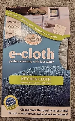 Paño de cocina e-cloth verde 10601S 12,5 pulgadas X 12,5 pulgadas NUEVO Foto 1 de 4