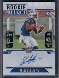 2024 Optic Contenders Keon Coleman RC Auto Silver Variation - Picture 1 of 2