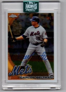 2024 TOPPS ARCHIVES SIGNATURE SERIES CARLOS BELTRAN AUTO'D 1 OF 1 (CHROME METS) - Picture 1 of 2