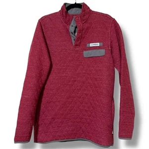Magellan Outdoor men’s small long sleeve campfire quilted pullover Tibetan red - Picture 1 of 13