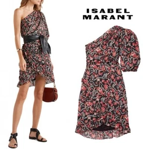 ❤️ ISABEL MARANT Dress ❤️ Size 38 / AU 10 / US 6 One Shoulder Puff Sleeve Esther - Picture 1 of 3