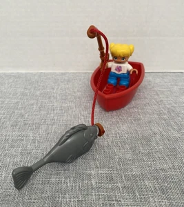 Lego Duplo Fishing Rod Boat Girl Figure Set NEW - Picture 1 of 5