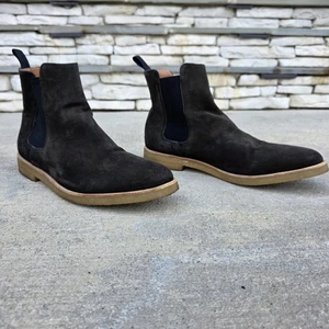 New Republic Black Suede Chelsea Boots Size 13 Leather Lined Casual Dress Shoes - Picture 1 of 10