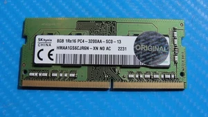 HP 17-cp3047nr SK hynix 8GB 1Rx16 PC4-3200AA SO-DIMM RAM Arbeitsspeicher HMAA1GS6CJR6N-XN - Bild 1 von 2